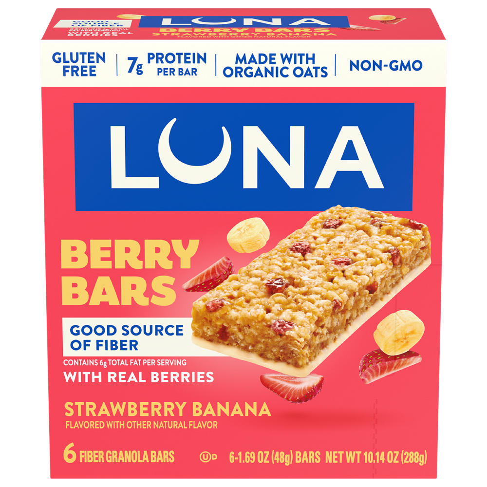 Luna Berry Bars - Strawberry Banana, 6 ct