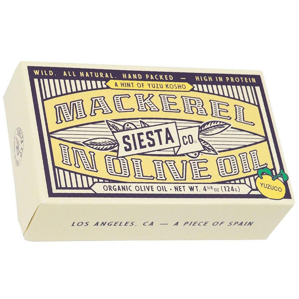 Siesta Co. Mackerel with Yuzu Kosho in Olive Oil, 4.4 oz