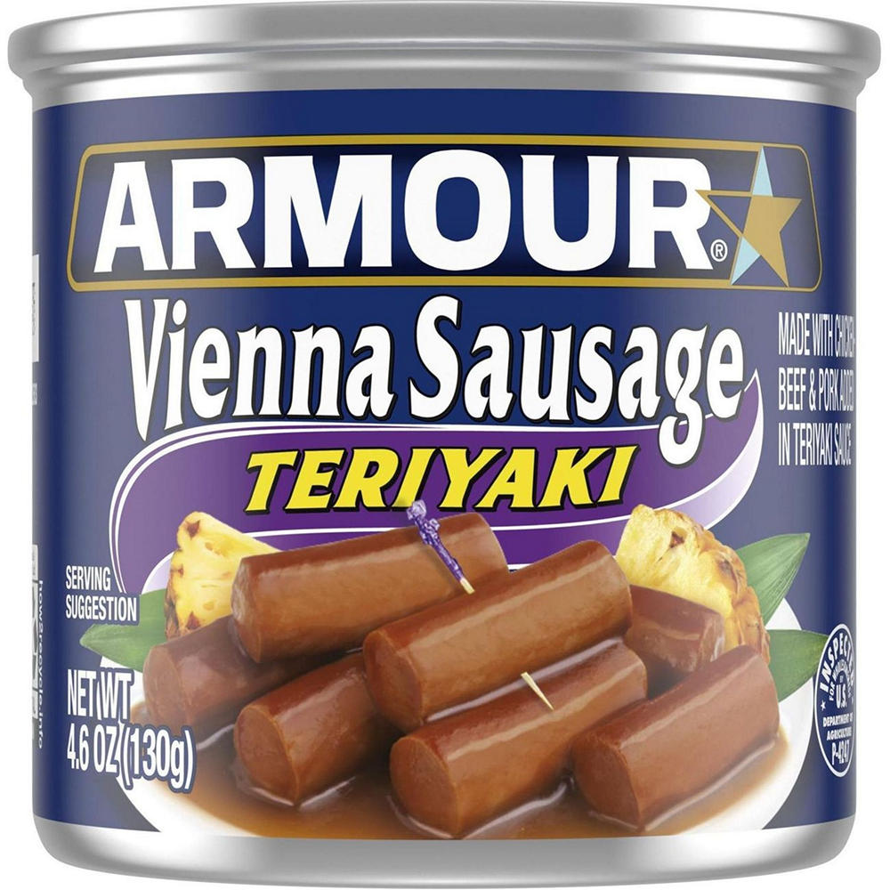 Armour Teriyaki Flavored Vienna Canned Sausage, 4.6 oz