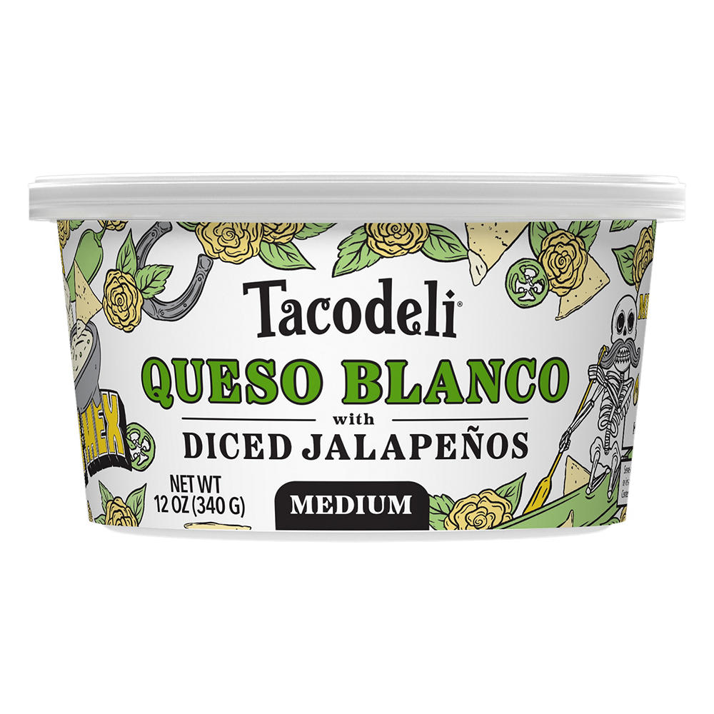Tacodeli Queso Blanco with Diced Jalapenos, 12 oz