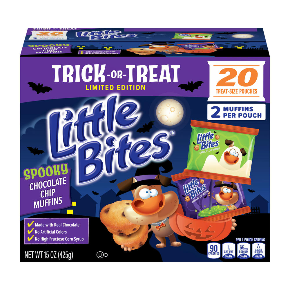 Entenmann's Little Bites Spooky Trick-or-Treat Chocolate Chip Muffins Twin Packs, 20 ct