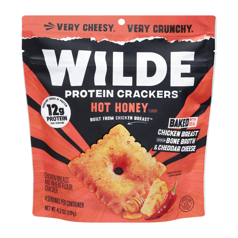 Wilde Wilde Protein Crackers Hot Honey, 4.20 oz