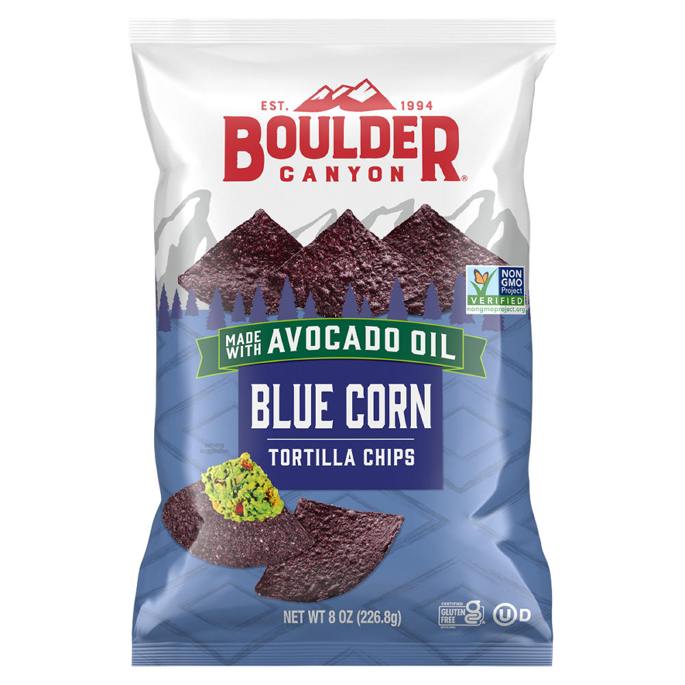 Boulder Canyon Blue Corn Tortilla Chips Made with Avocado Oil, 8 oz