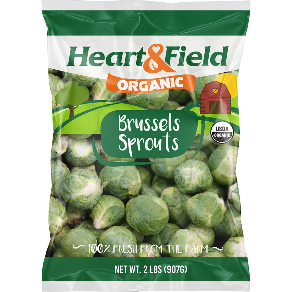 Heart & Field Organic Brussels Sprouts - Whole, 2 lb bag