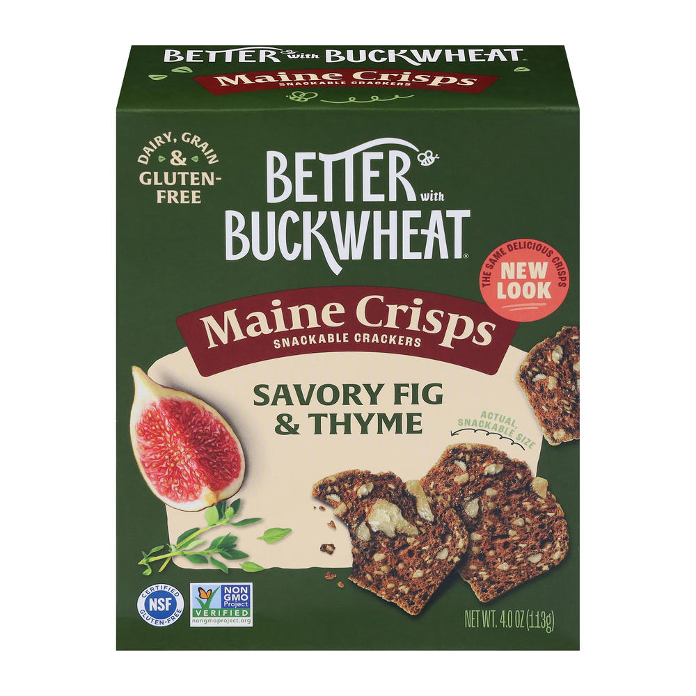 Better with Buckwheat Maine Crisps Savory Fig & Thyme, 4 oz