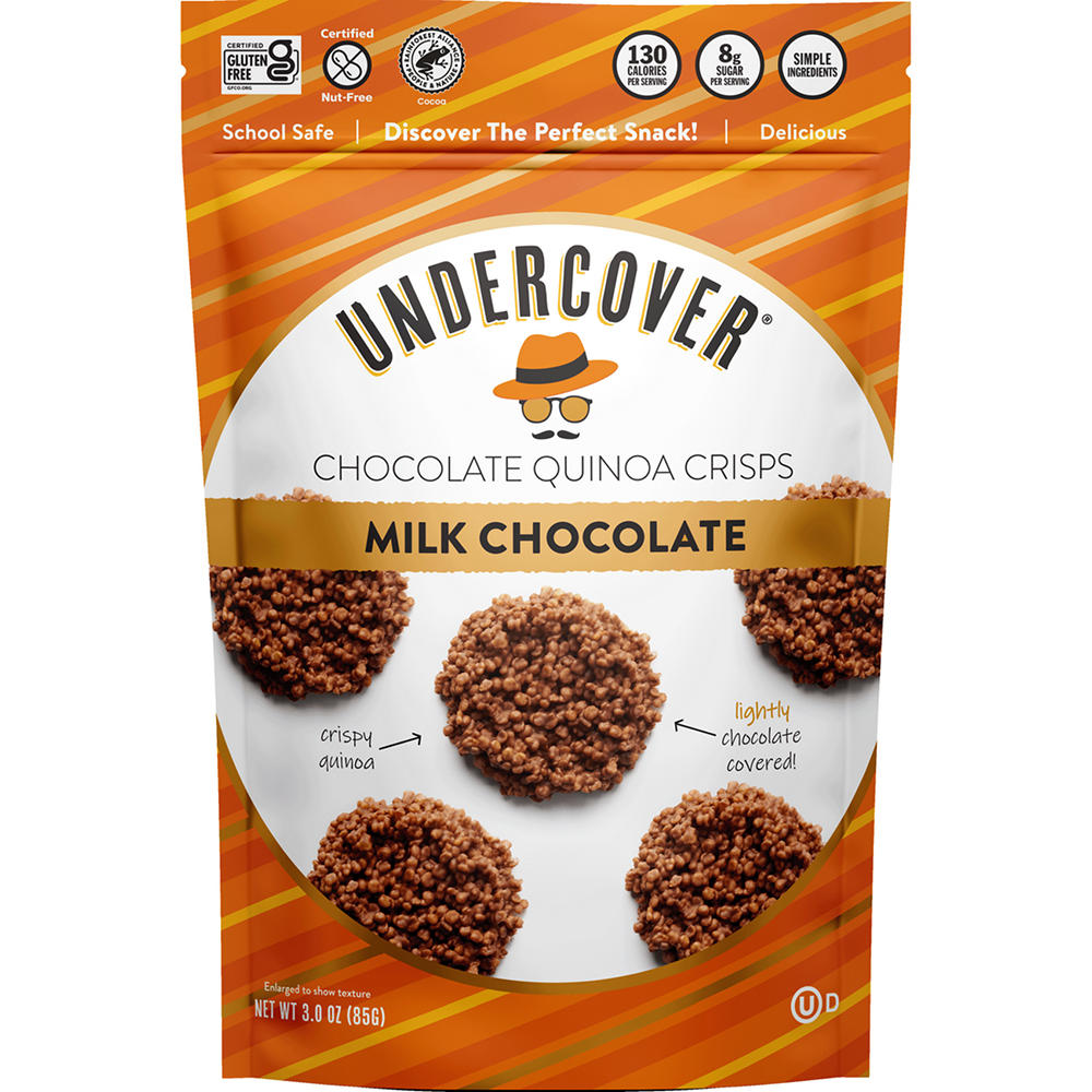 Undercover Quinoa Crisps Milk Chocolate, 3 oz