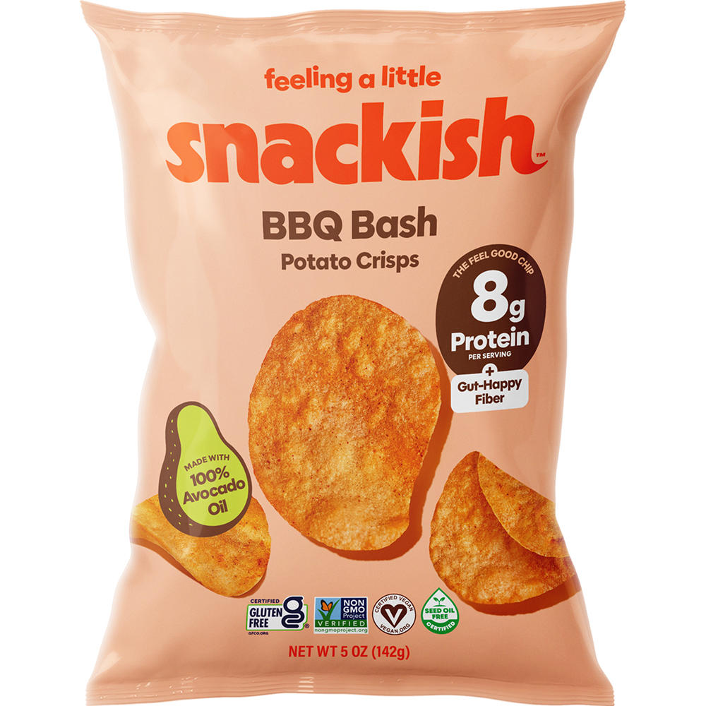 Snackish BBQ Bash Potato Crisps, 5 oz