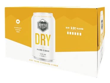 Seattle Cider Dry Hard Cider, 6pk, 12 Fl Oz Cans, 6.5% ABV