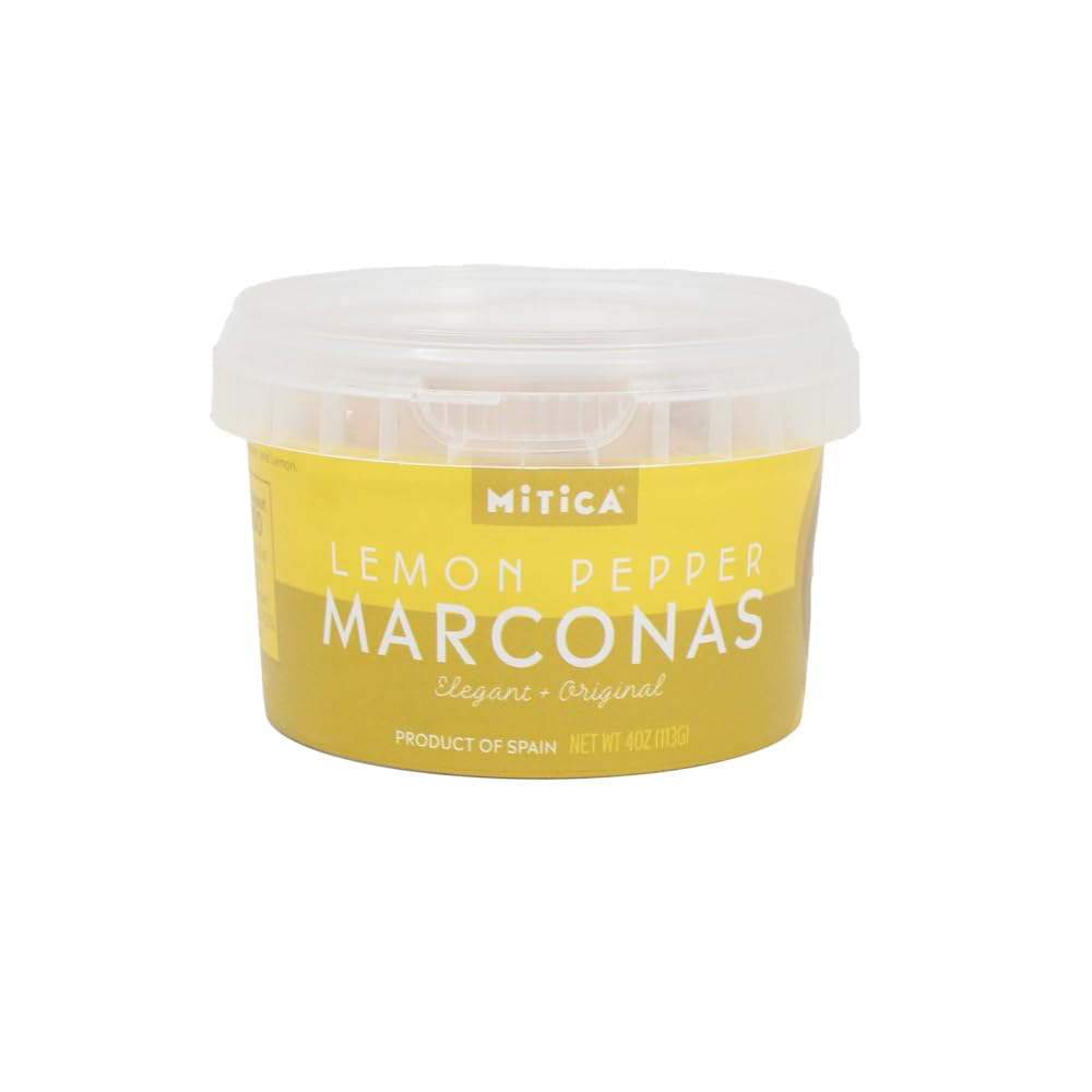 Almonds Marcona Lemon Pepper Retail Tub, 4 Ounce