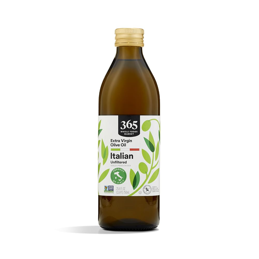 365 by Whole Foods Market Unfiltered Italian Extra Virgin Olive Oil, 25.4 FZ