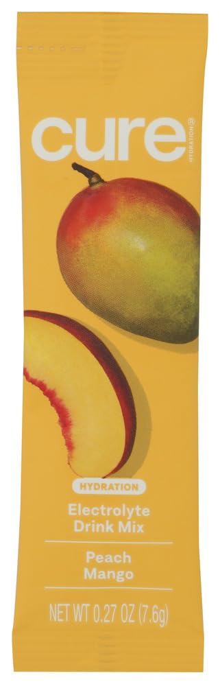 Cure Hydration Hydration Mix Peach Mango Single, 0.27 Ounce
