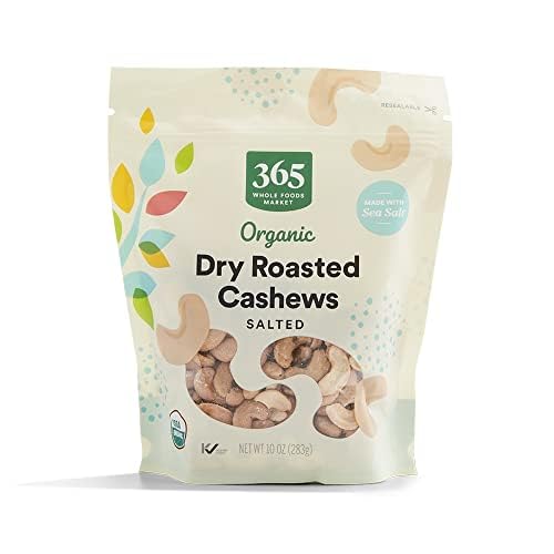 Organic Dry Roasted & Salted Cashews, 10 Ounce