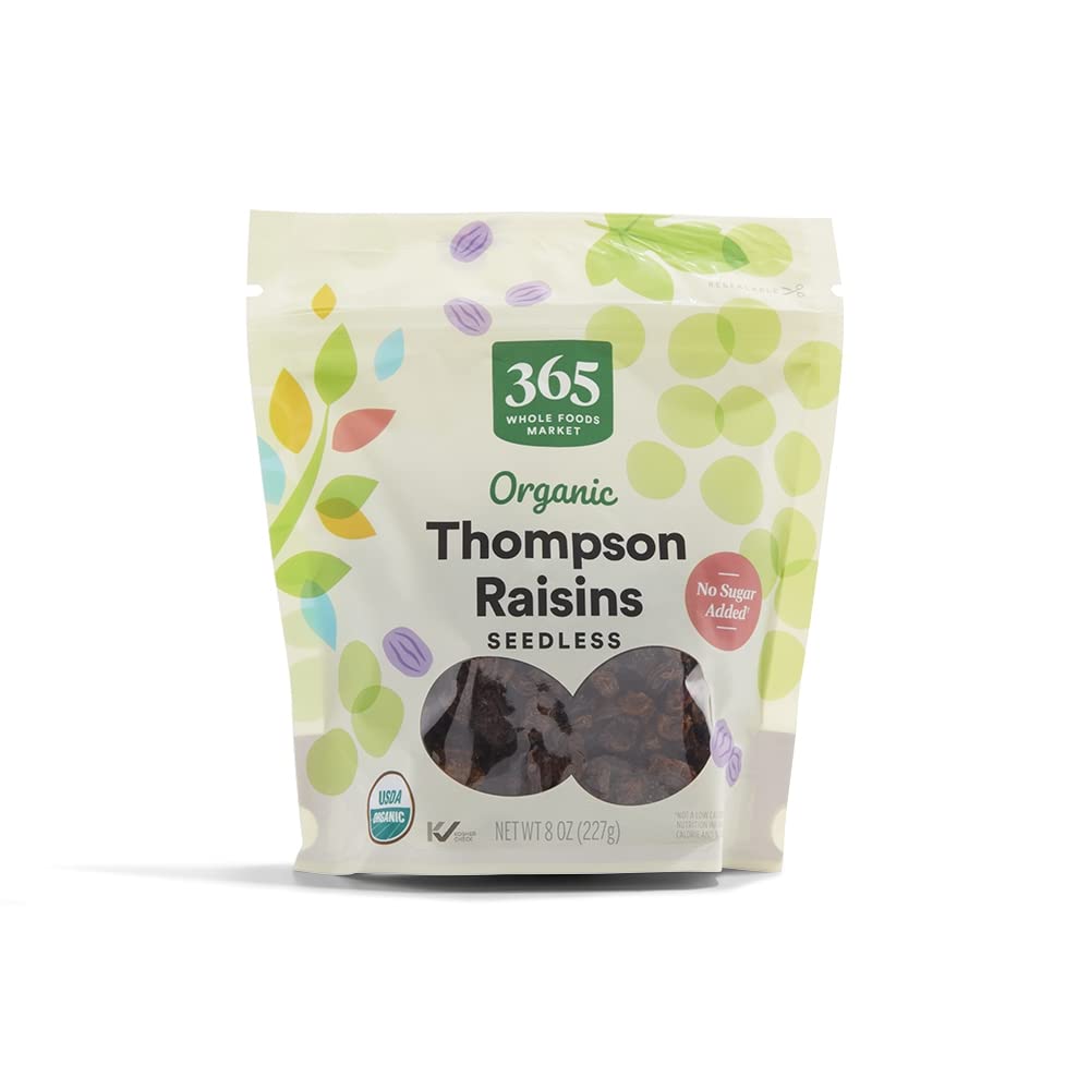Organic Thompson Raisins, 8 Ounce