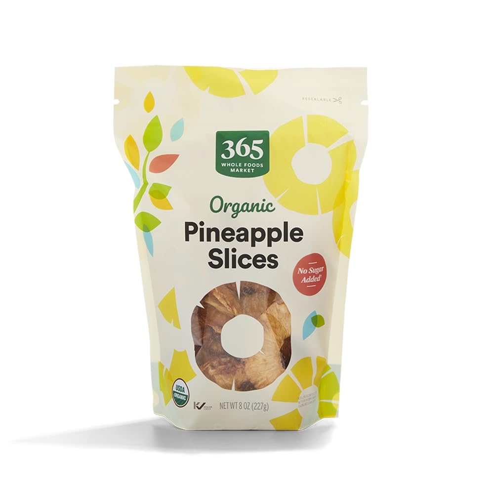 Organic Unsweetened Dried Pineapple, 8 Ounce