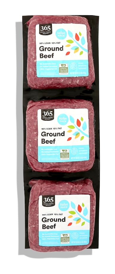 365 by Whole Foods Market 90/10 Ground Beef Brick Value Pack, 48 OZ