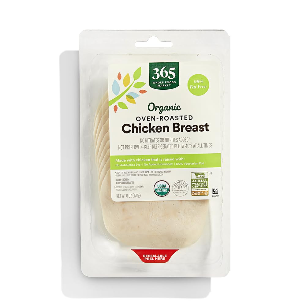 365 by Whole Foods Market Organic Oven Roasted Sliced Chicken, 6 OZ