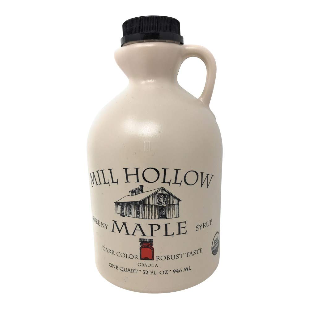 MILL HOLLOW MAPLE Grade A Dark Maple Syrup, 32 FZ
