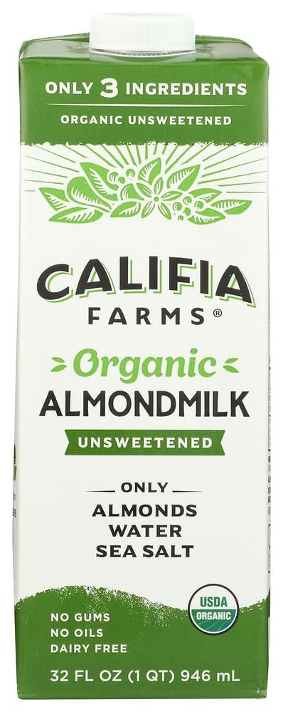 Califia Farms Organic Unsweetened Almond Milk, 32 FZ