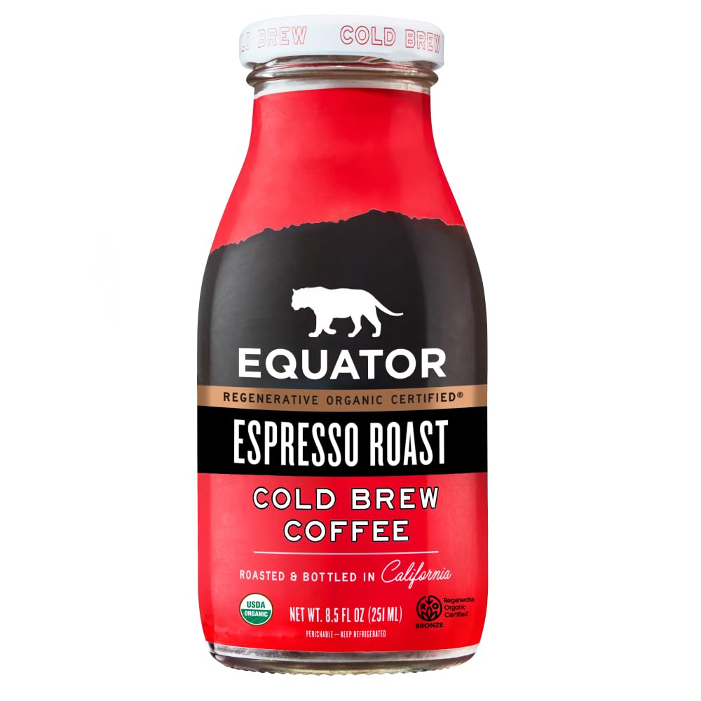 Equator Organic Espresso Roast Cold Brew Coffee, 8.5 fl oz