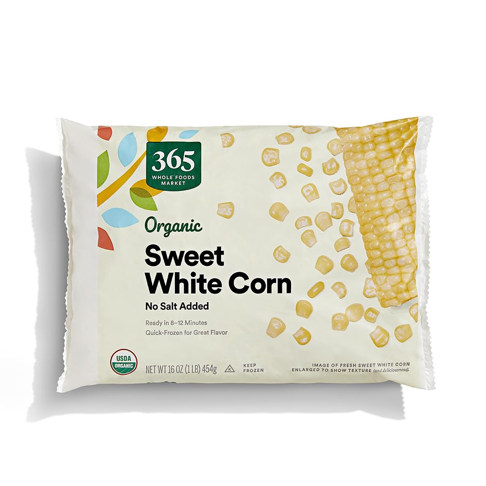 Organic Sweet White Corn, 16 Ounce, (Frozen)