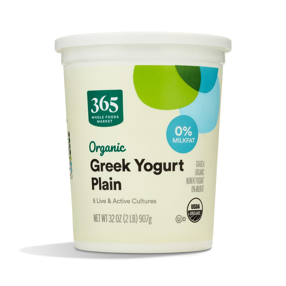 Organic Greek Nonfat Yogurt, Plain, 32 oz