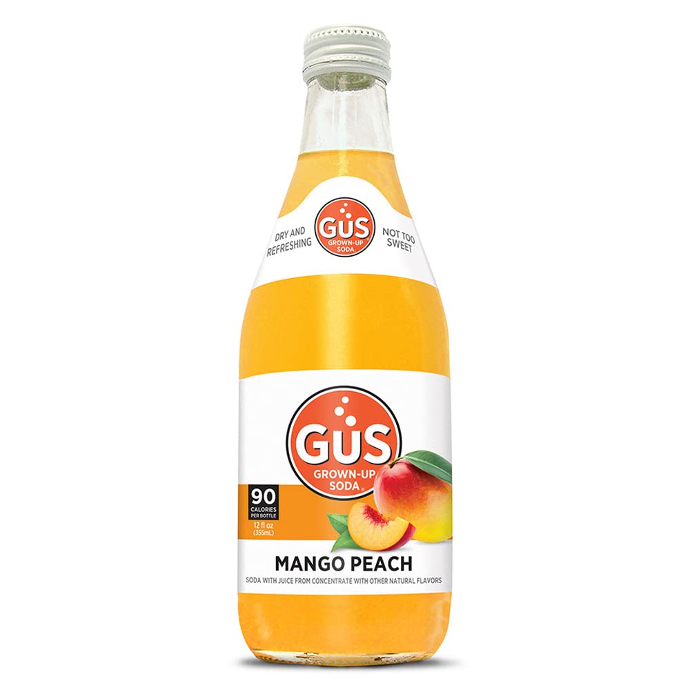 Gus Soda, Soda Mango Peach, 12 Fl Oz, 4 Pack
