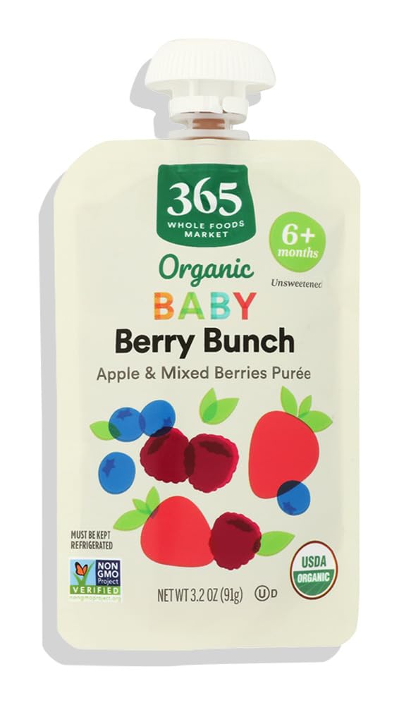 365 by Whole Foods Market Organic Berry Bunch Baby Food Pouch, 3.2 OZ