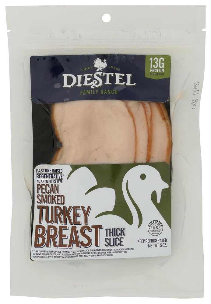 Diestel Turkey Ranch Turkey Pecan Thick Sliced Regen Non-GMO, 5 Ounce