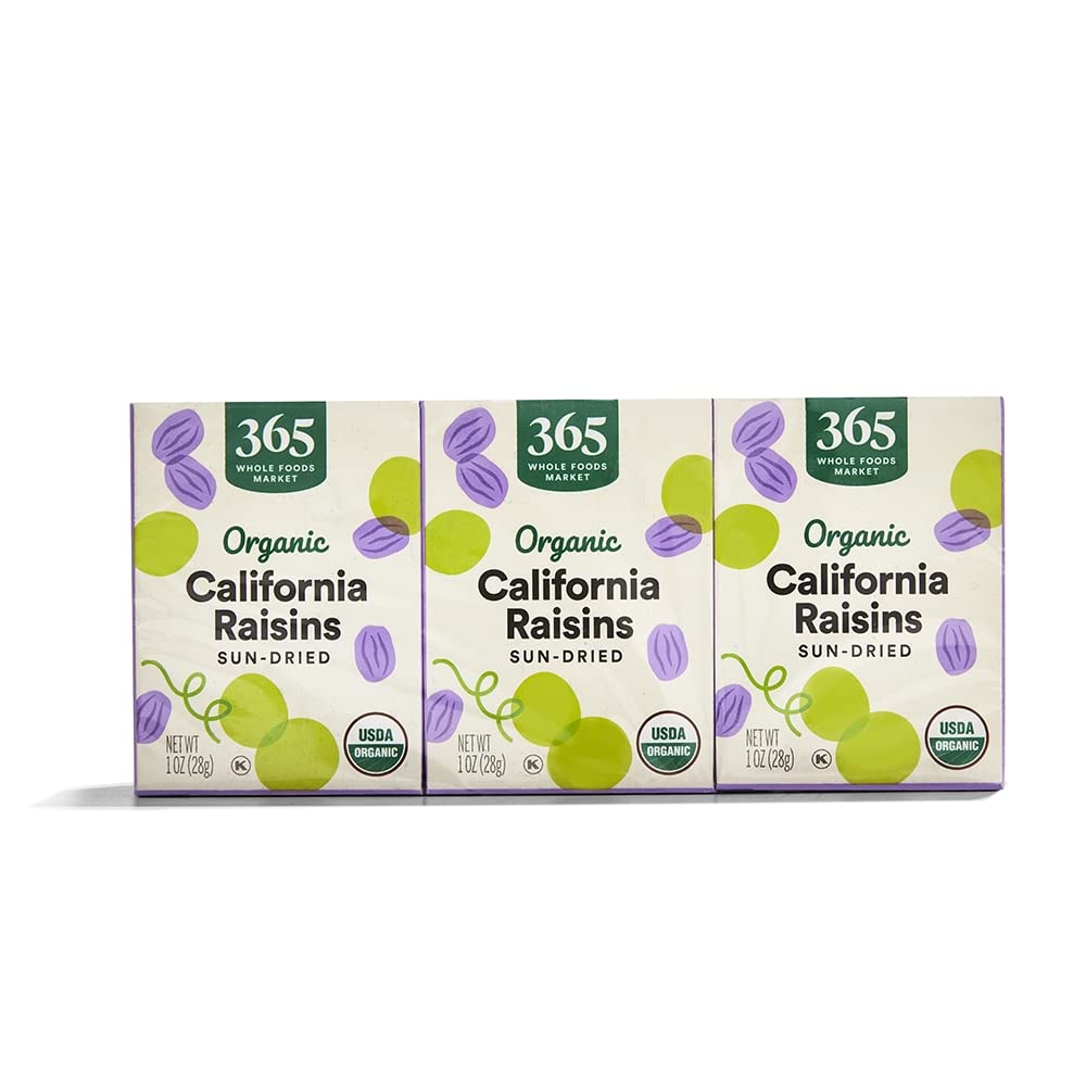 365 by Whole Foods Market Organic Raisins 6 Count, 1 Ounce