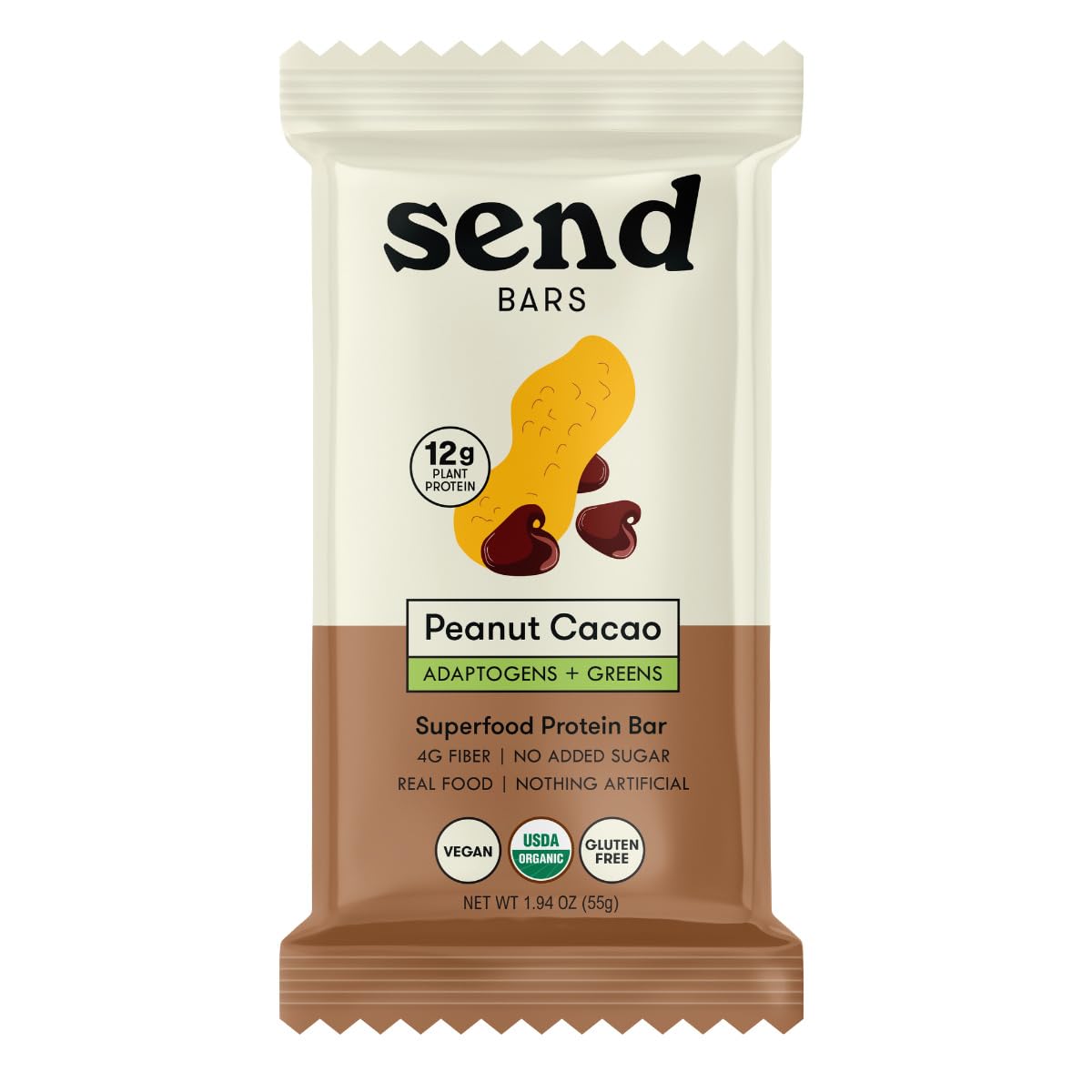 Send Bars Organic Peanut Cacao Protein Bar, 1.94 OZ