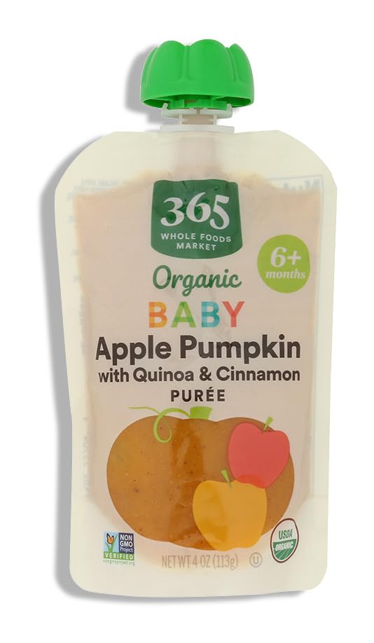 365 by Whole Foods Market Organic Apple Pumpkin Quinoa Cinnamon Baby Food Sgl, 4 OZ