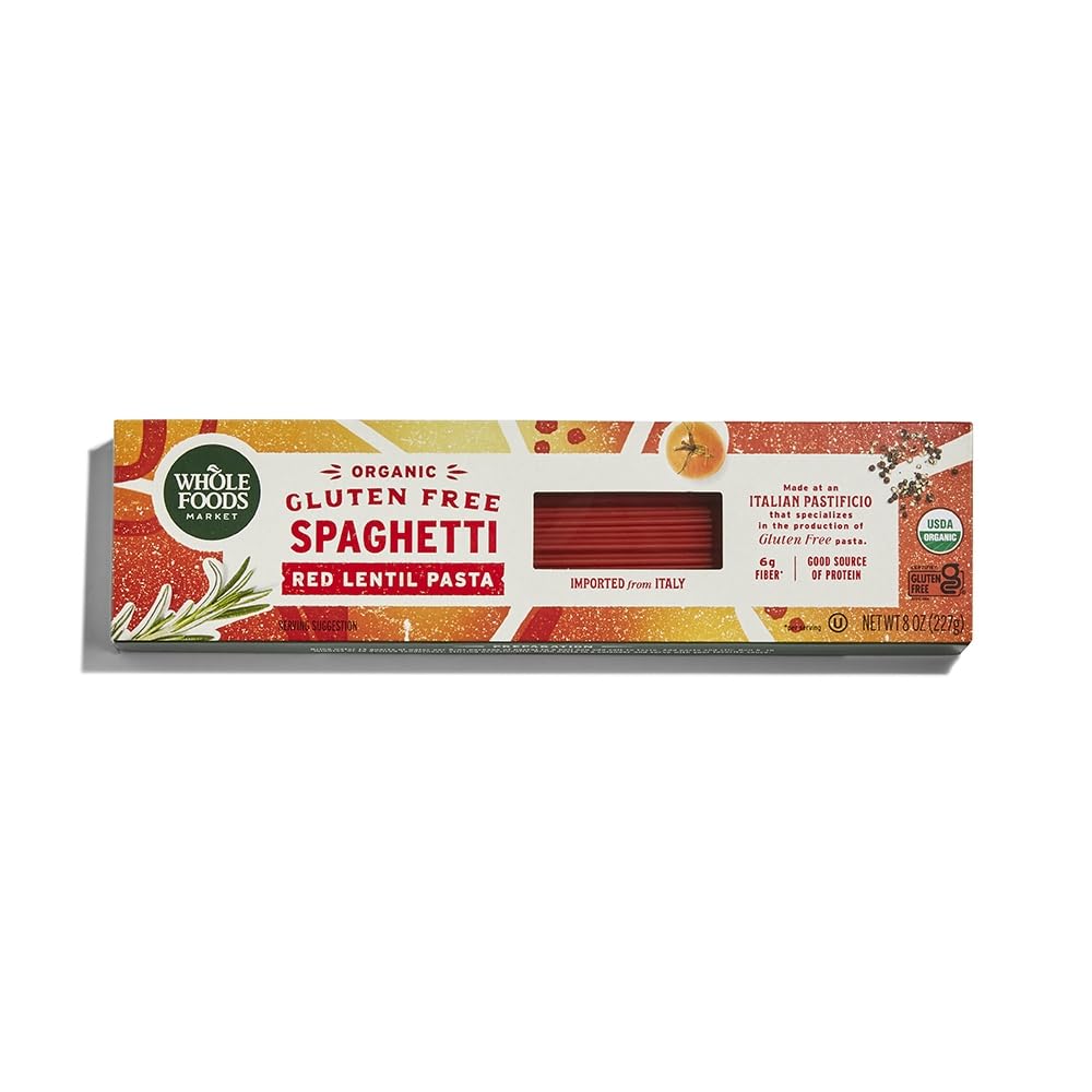Whole Foods Market Organic Red Lentil Gluten Free Spaghetti, 8 Ounce