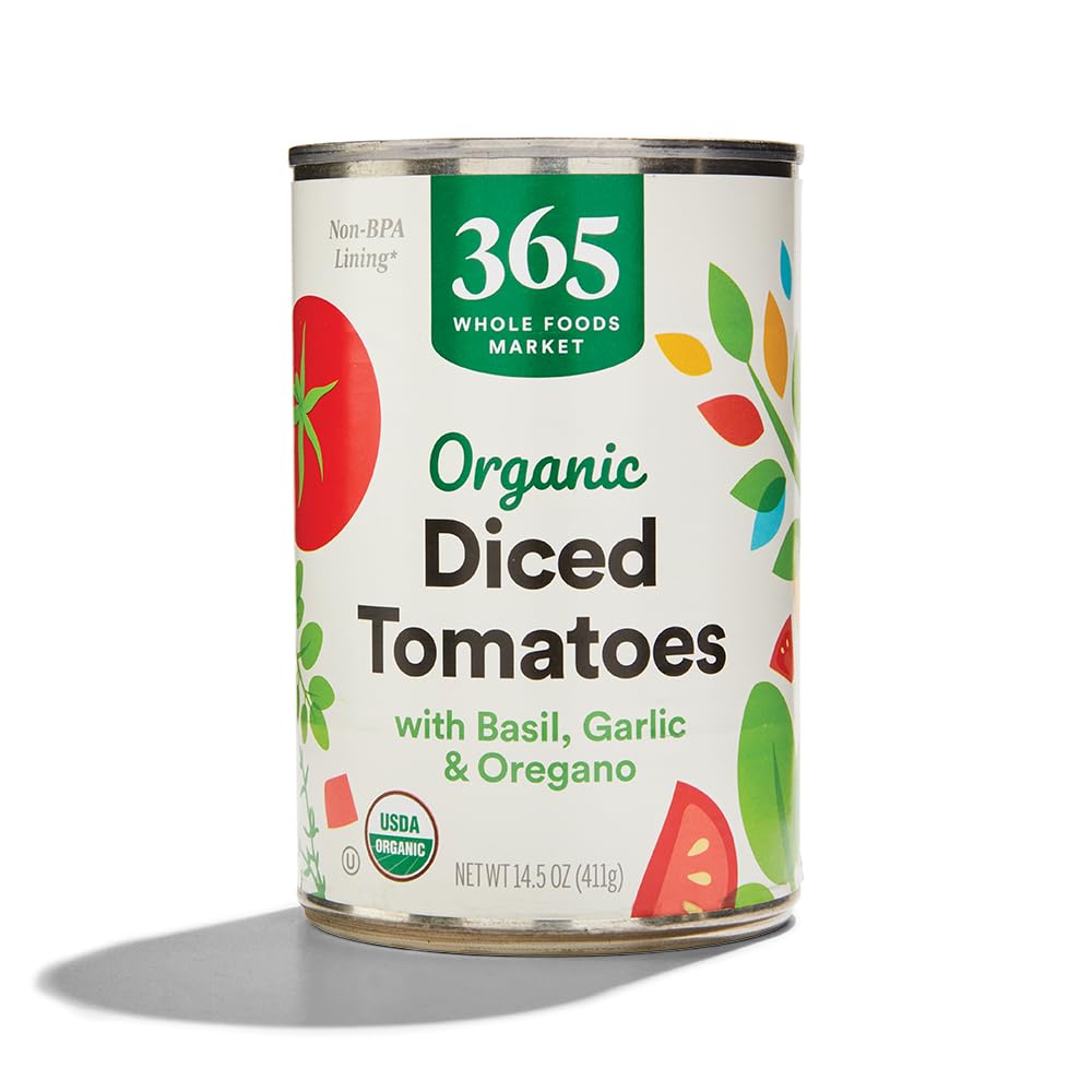 Organic Diced Tomatoes with Basil, Garlic, & Oregano, 14.5 Ounce