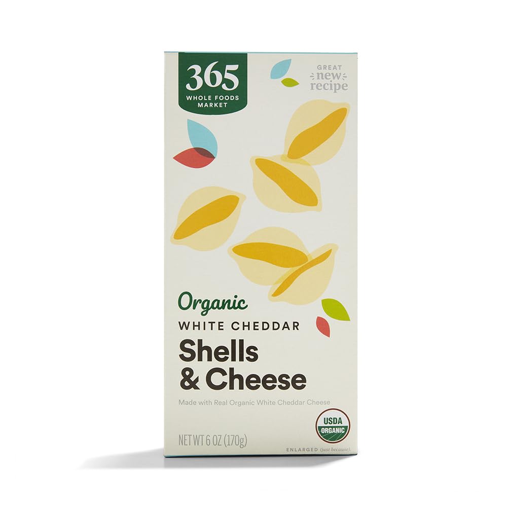 Macaroni And Cheese White Cheddar Shells Organic, 6 Ounce
