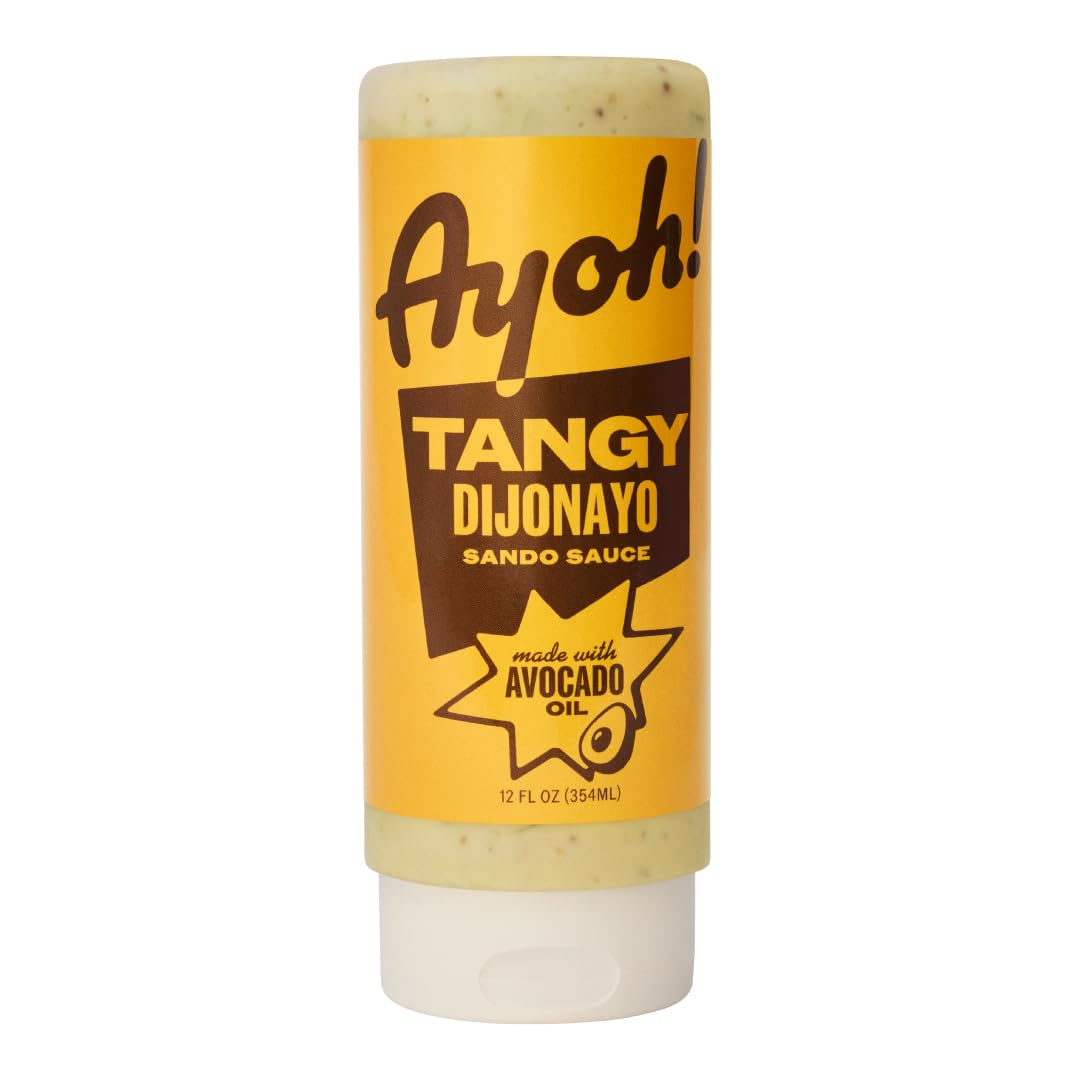 Ayoh! Tangy Dijon Mayo with Avocado Oil | 12 oz (Pack of 1) | Seed Oil Free, Gluten Free, Non-GMO, Keto Friendly | Ultimate Condiment for Sandwiches, Burgers, Bowls, Fries, Dips & Dressings | Craveable Dijon Flavor by Molly Baz
