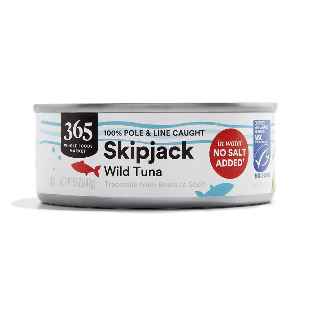 Unsalted Skipjack Tuna in Water, 5 Ounce