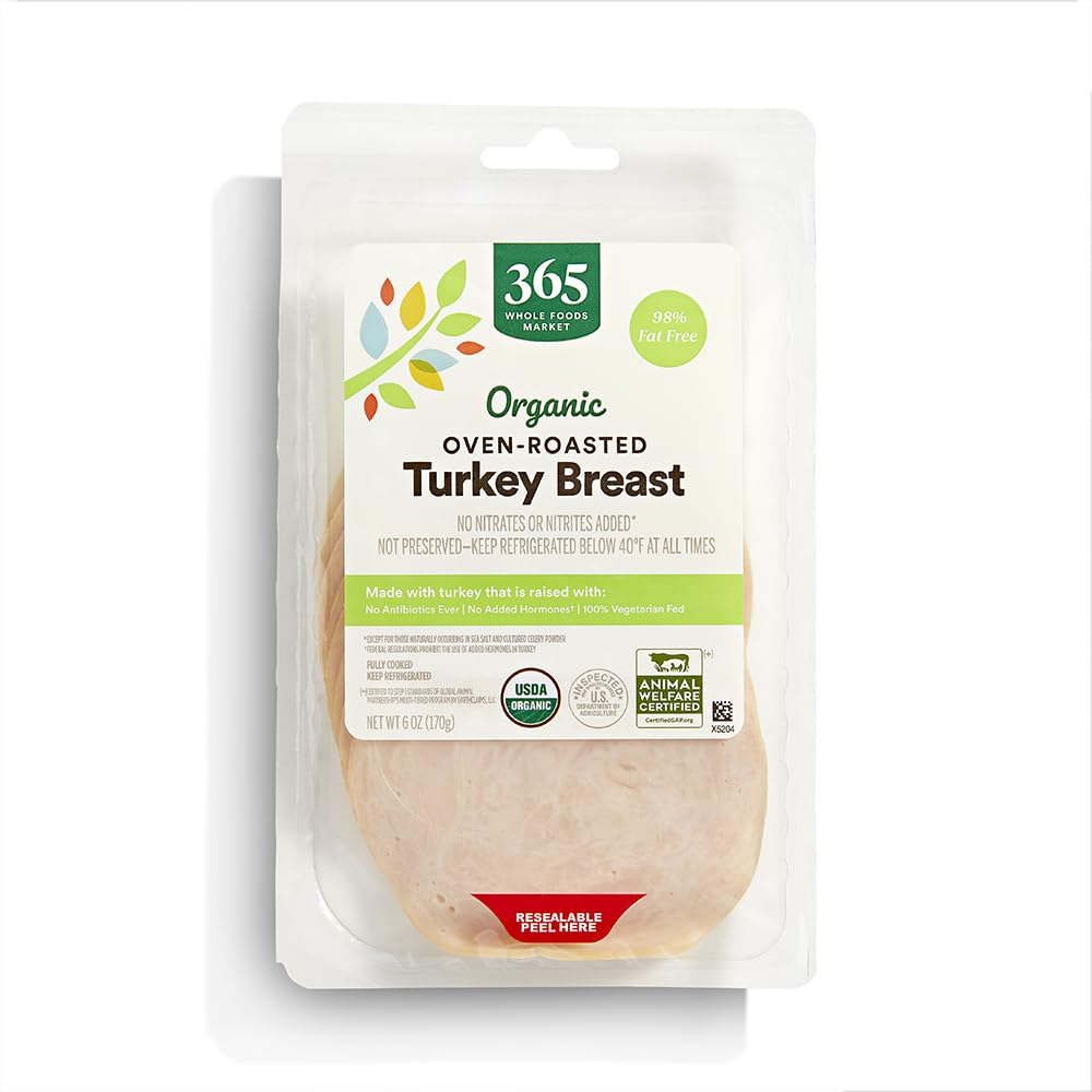 365 by Whole Foods Market Organic Oven Roasted Sliced Turkey, 6 OZ