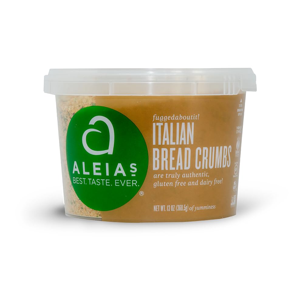 Aleia’s Gluten Free Italian Bread Crumbs – 13oz (1 Pack) – Breading for Chicken, Meatballs & More – Non-GMO, Dairy Free, Low Sodium, Kosher
