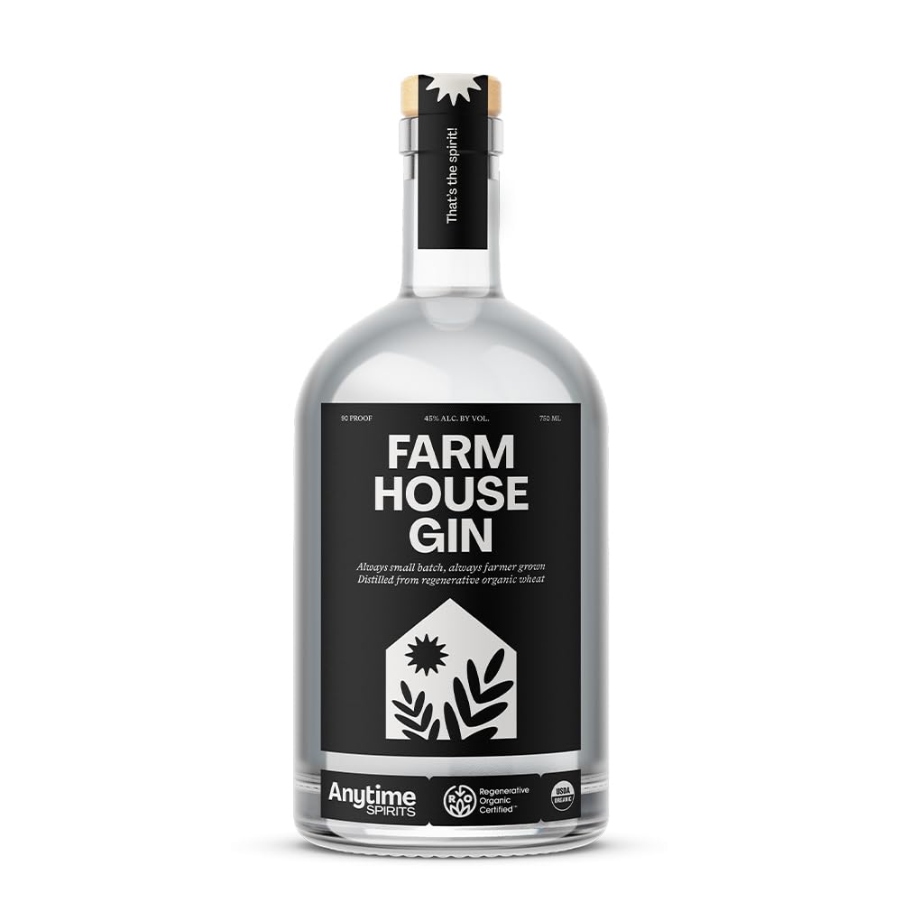 Anytime Farmhouse Spirits Organic Gin, 750 ML