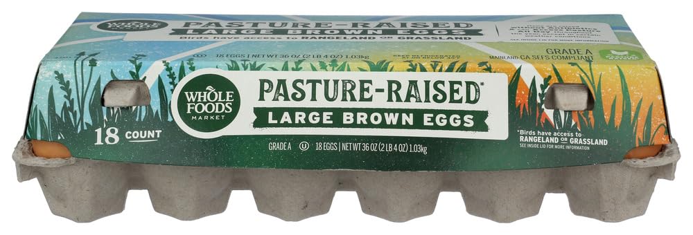 Whole Foods Market Pasture Large Brown Grade A Eggs 18 Count, 18 CT