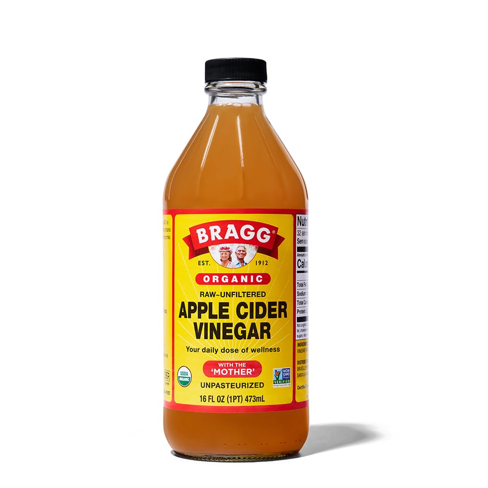 Vinegar Apple Cider Unf Org, 16 Ounce | Naturally fermented, contains live cultures, no preservatives added, perfect for tonics, dressings & marinades
