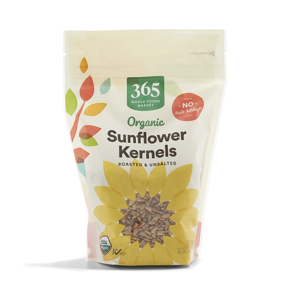 Organic Roasted Unsalted Sunflower Kernals, 12 Ounce