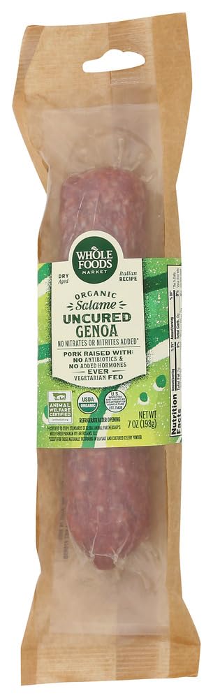 Whole Foods Market Organic Genoa Salami Chub, 7 OZ