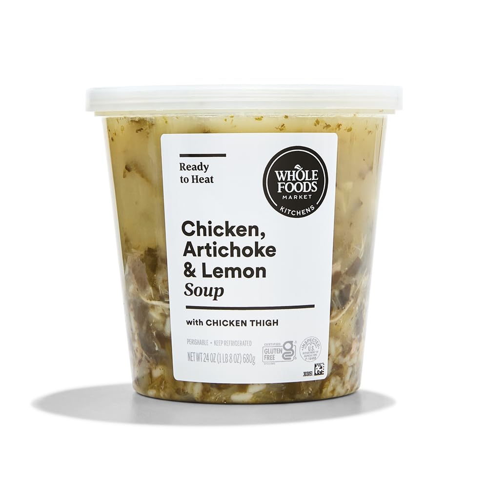Whole Foods Market Kitchens, Chicken Lemon Artichoke Soup, 24 Ounce
