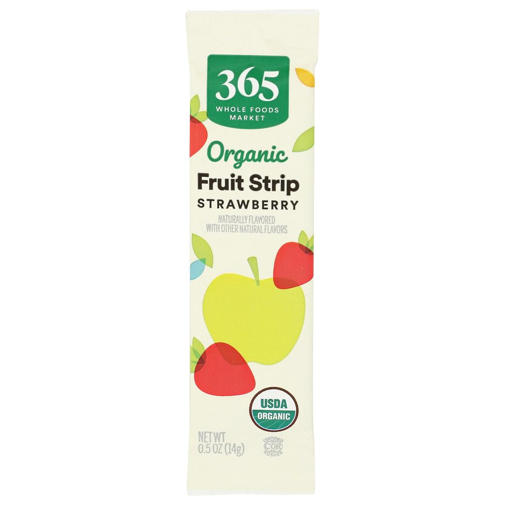 365 by Whole Foods Market Organic Strawberry Fruit Strip Single, 0.5 OZ