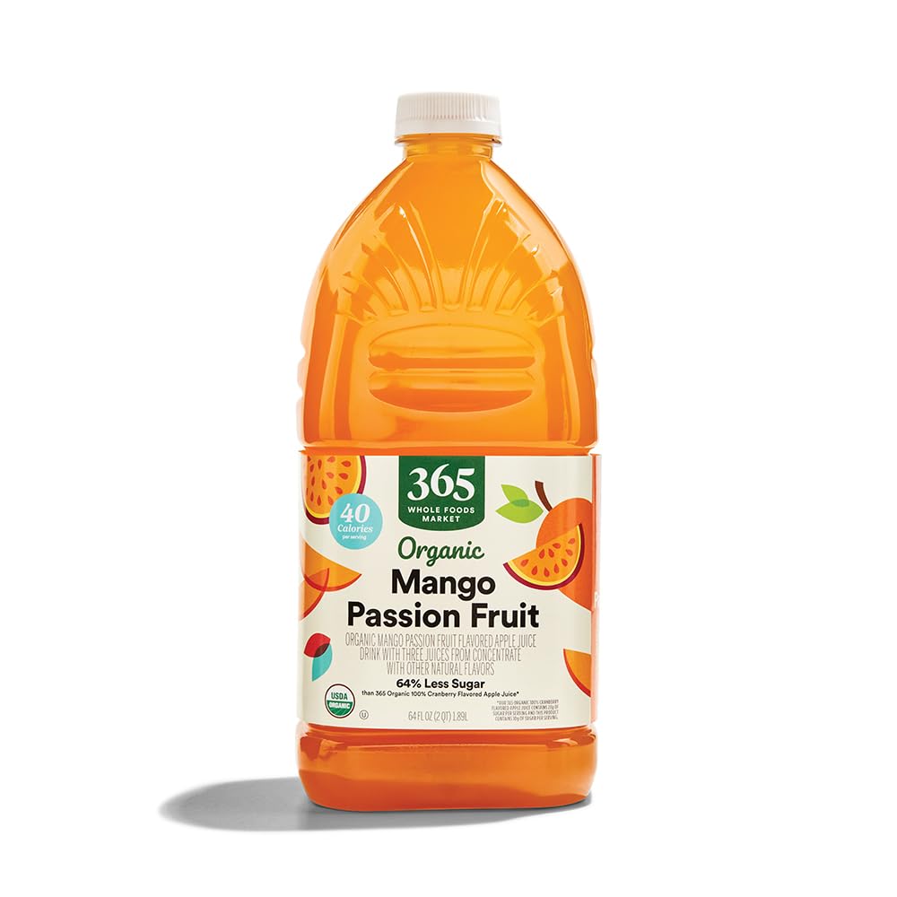 Organic Mango Passionfruit Juice, Reduced Sugar, 64 Fl Oz