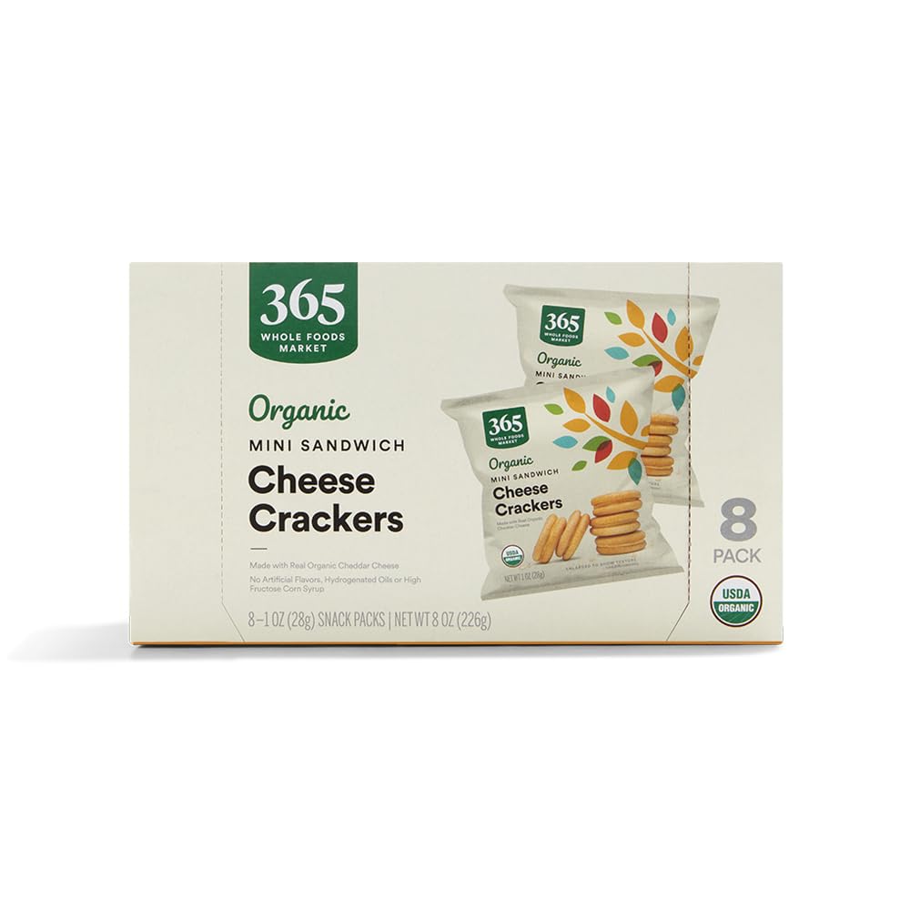 Organic Mini Cheese Sandwich Crackers 8 Count, 1 Ounce