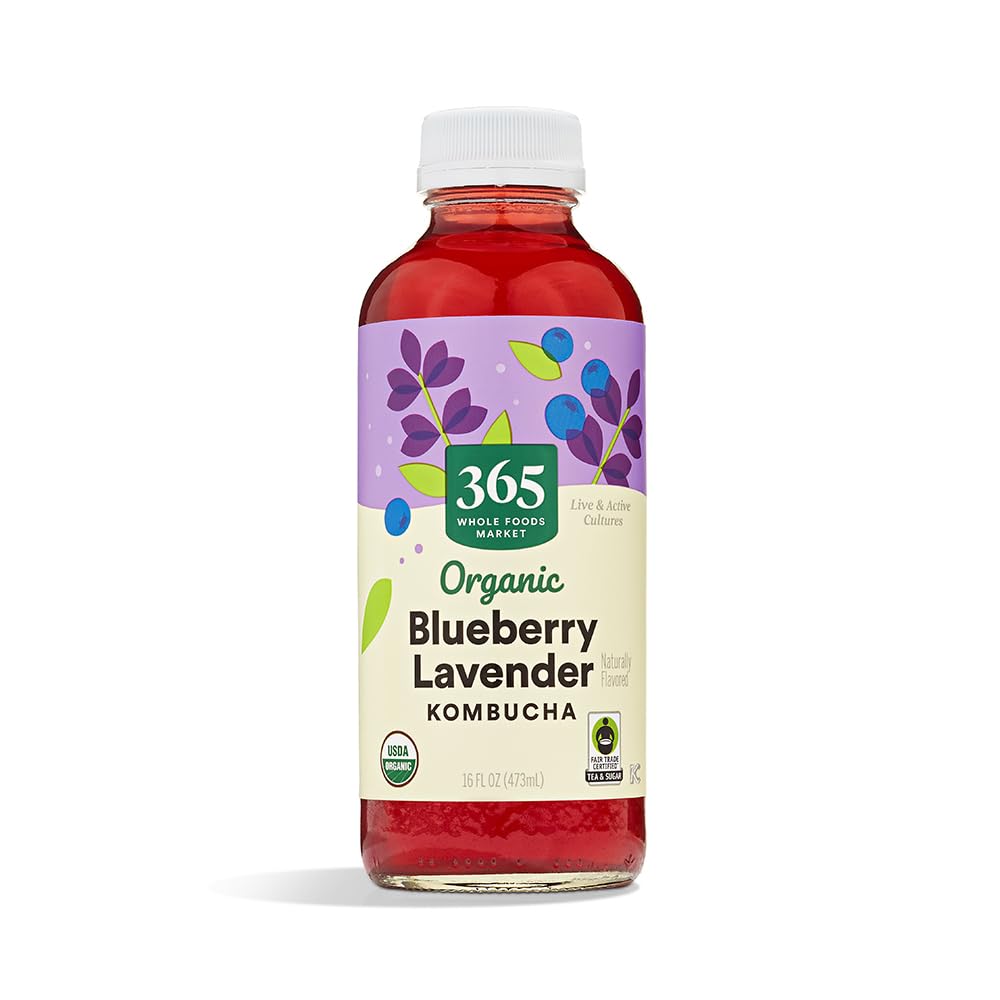 365 by Whole Foods Market Organic Blueberry Lavender Kombucha, 16 FZ