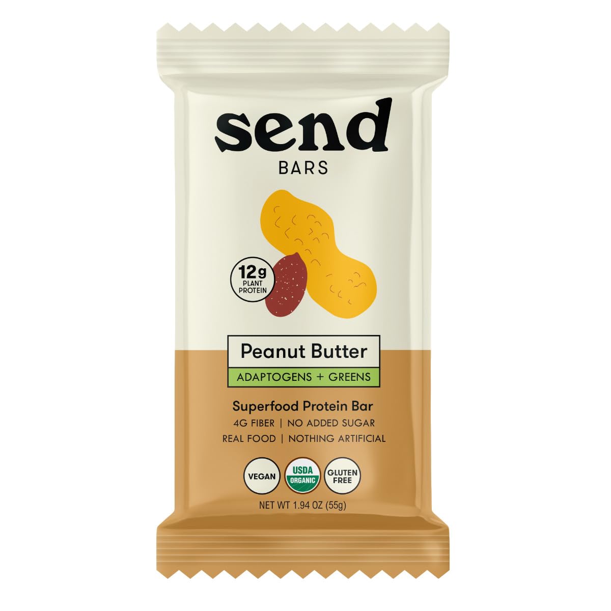Send Bars Organic Peanut Butter Protein Bar, 1.94 OZ