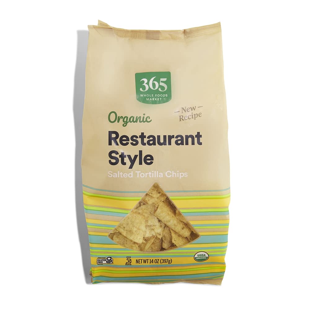 Organic Restaurant Style White Corn Tortilla Chips, 14 Ounce